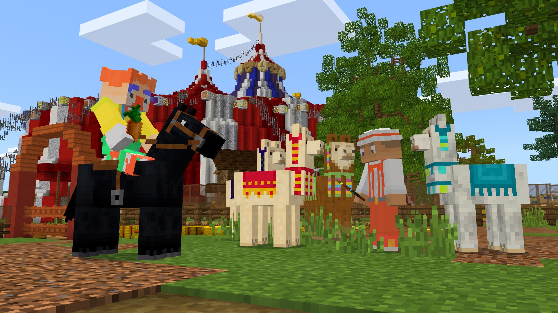 Circus Animals Llamas And Horses