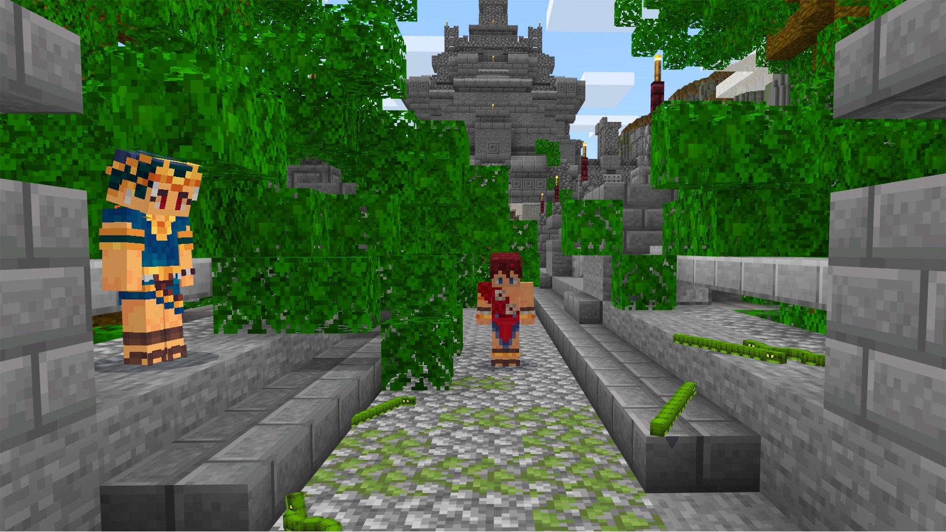 Minecraft Jungle Animals Aztec Temple Snake Screenshot