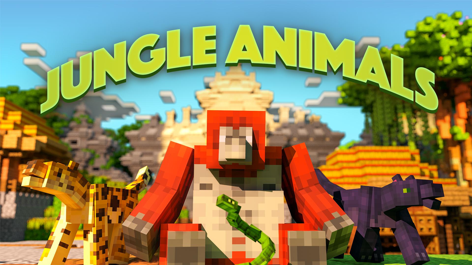 Minecraft Jungle Animals Village Thumbnail Render