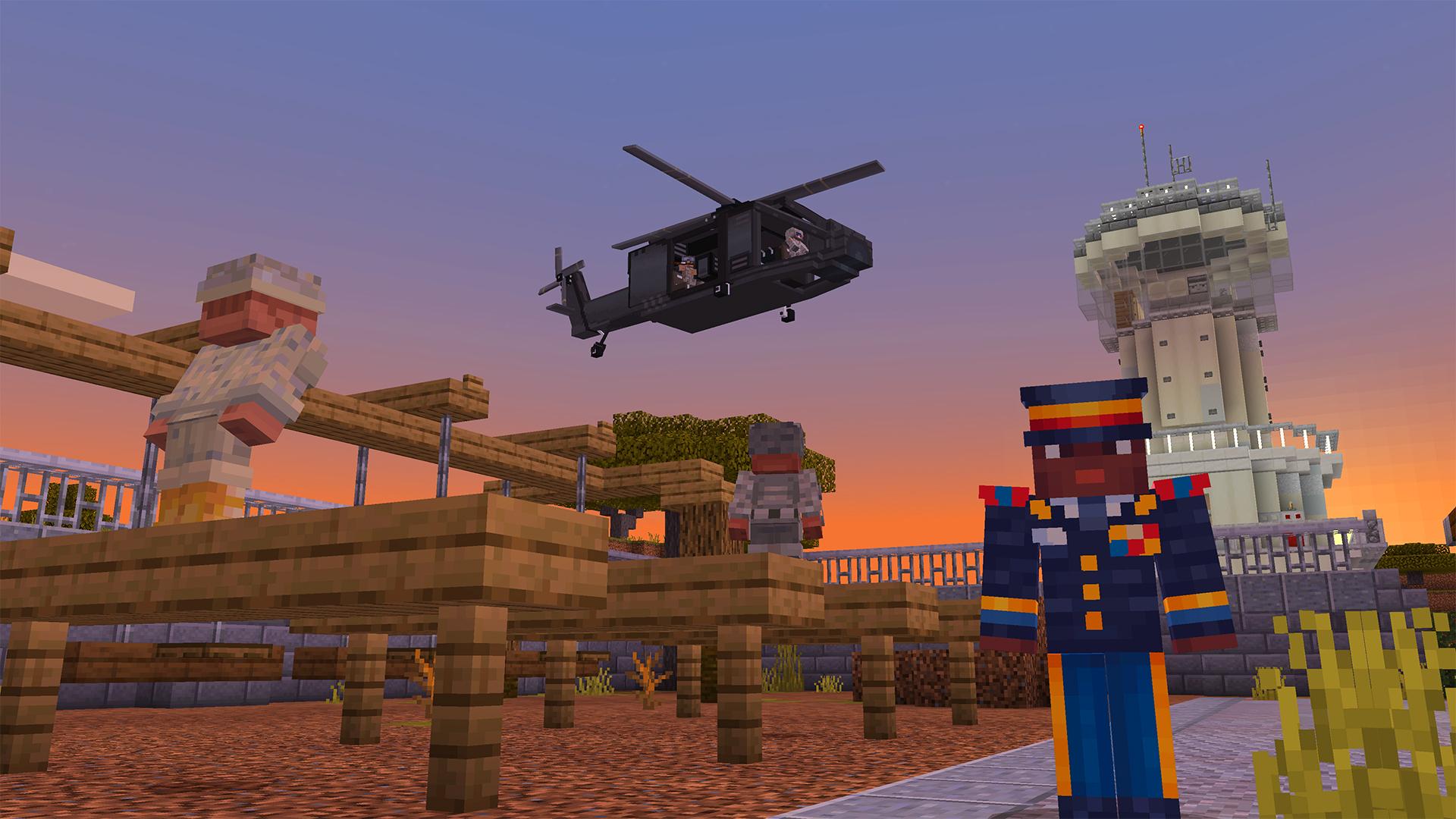 Minecraft Military Base Screenshot Training Camp Boot Helicopter Captain