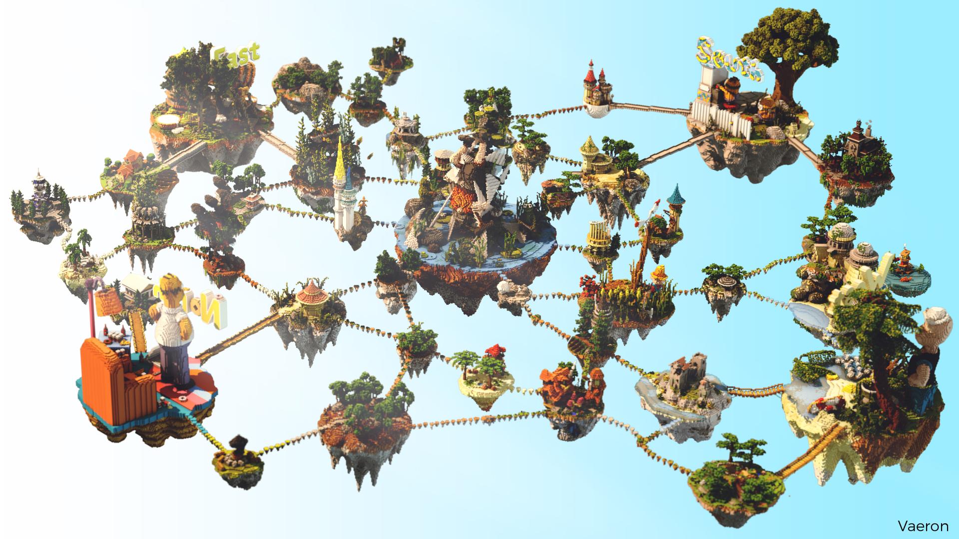 Minecraft Skybounds Cartoon Thumbnail